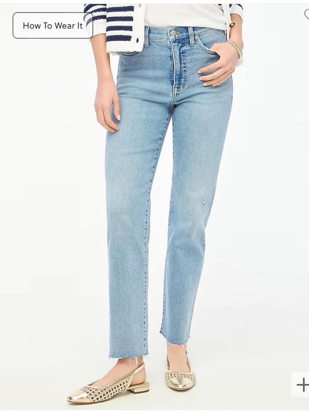 J CREW TALL STOVEPIPE STRAIGHT JEAN IN SIGNATURE STRETCH+